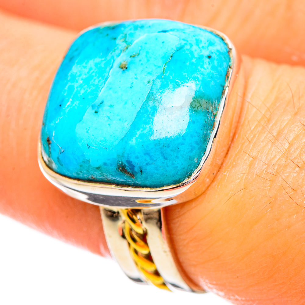 Chrysocolla Rings handcrafted by Anasilvercos - RING114016