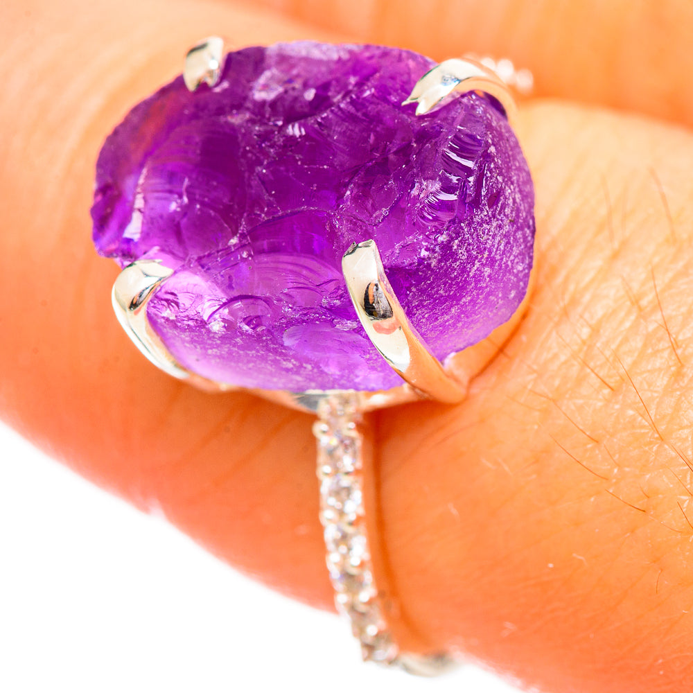 Amethyst Rings handcrafted by Anasilvercos - RING114023