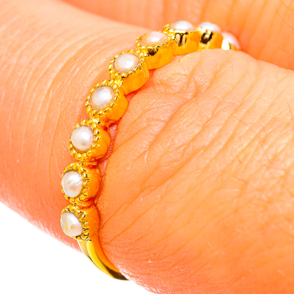 Cultured Pearl Rings handcrafted by Anasilvercos - RING114028