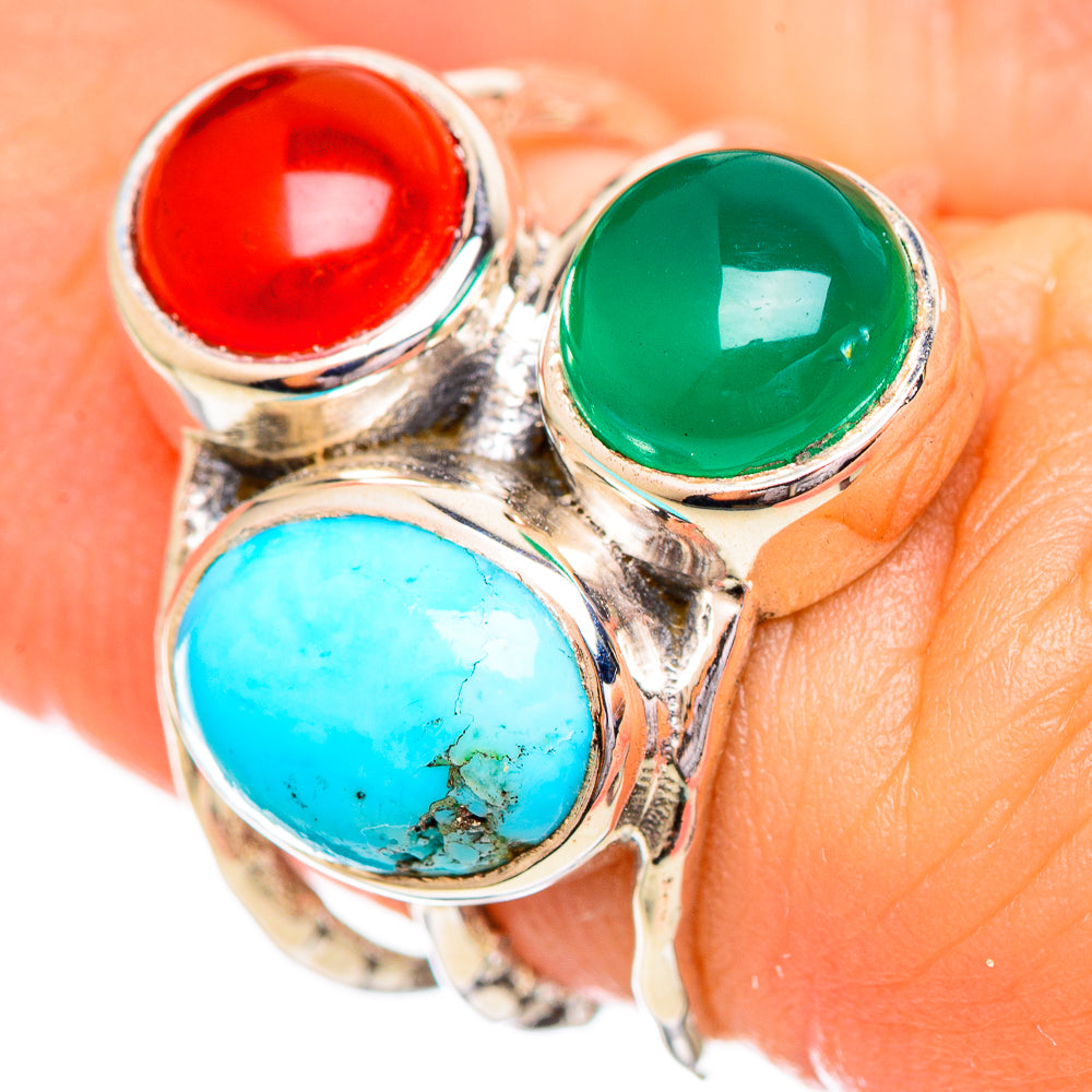 Tibetan Turquoise Rings handcrafted by Anasilvercos - RING114030