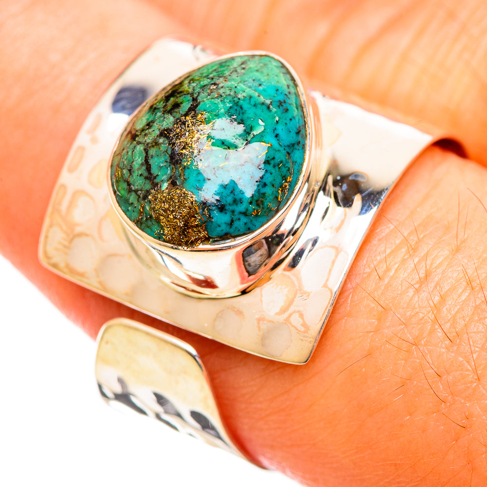 Tibetan Turquoise Rings handcrafted by Anasilvercos - RING114036