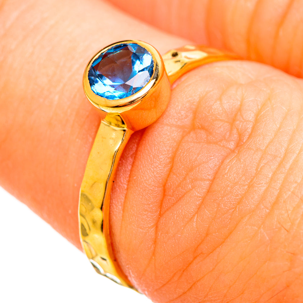 London Blue Topaz Rings handcrafted by Anasilvercos - RING114039