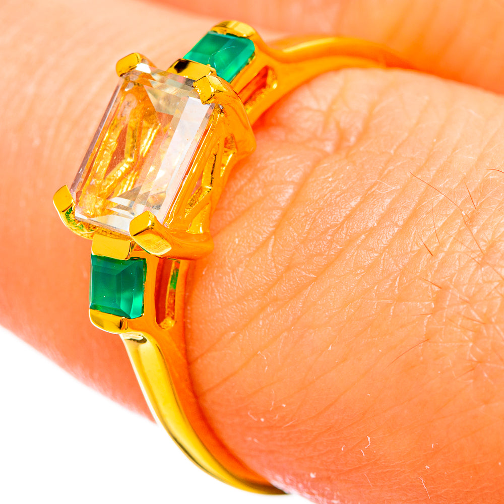 Citrine Rings handcrafted by Anasilvercos - RING114042