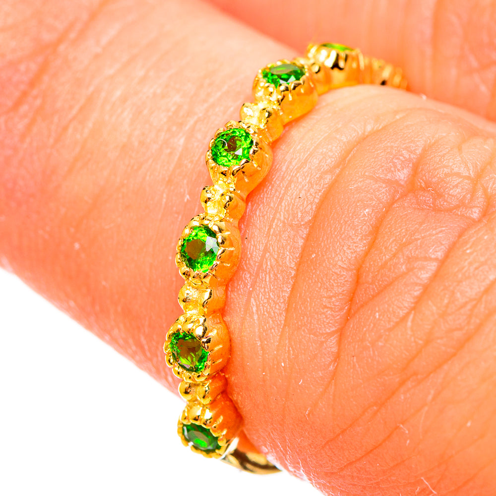 Chrome Diopside Rings handcrafted by Anasilvercos - RING114046