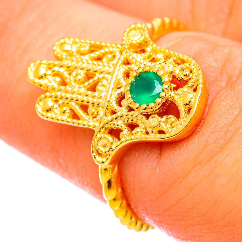 Green Onyx Rings handcrafted by Anasilvercos - RING114047