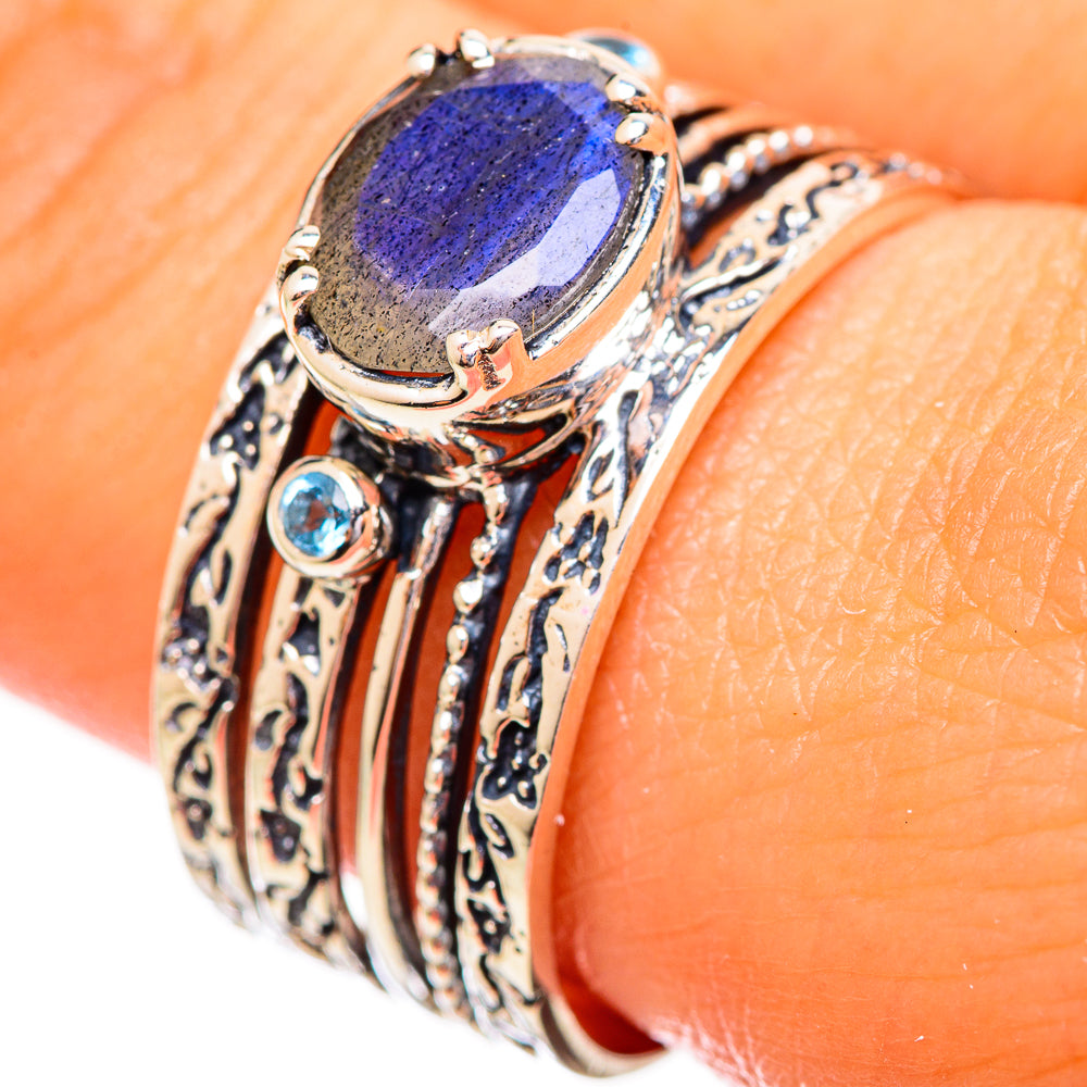 Labradorite Rings handcrafted by Anasilvercos - RING114058