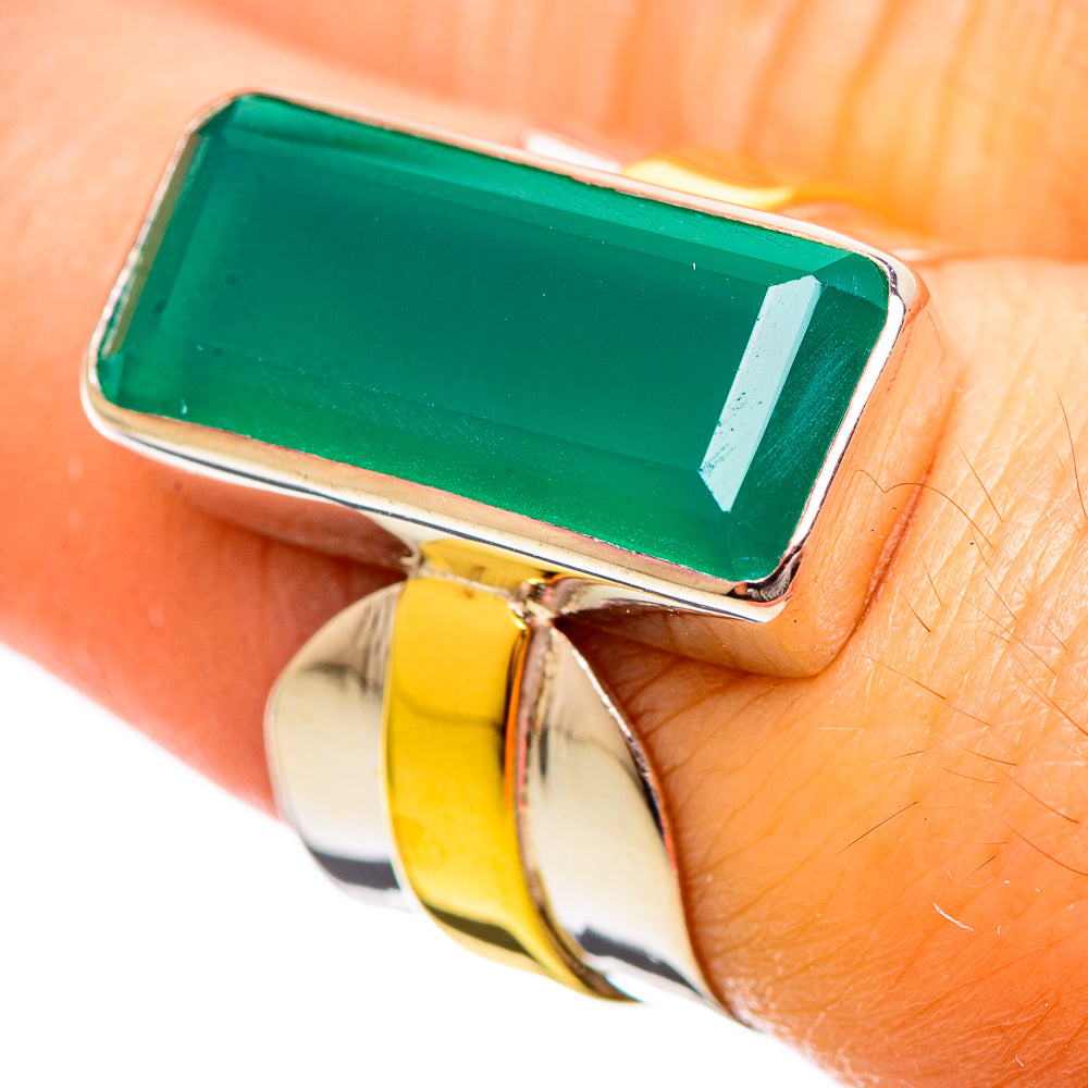 Green Onyx Rings handcrafted by Anasilvercos - RING114065