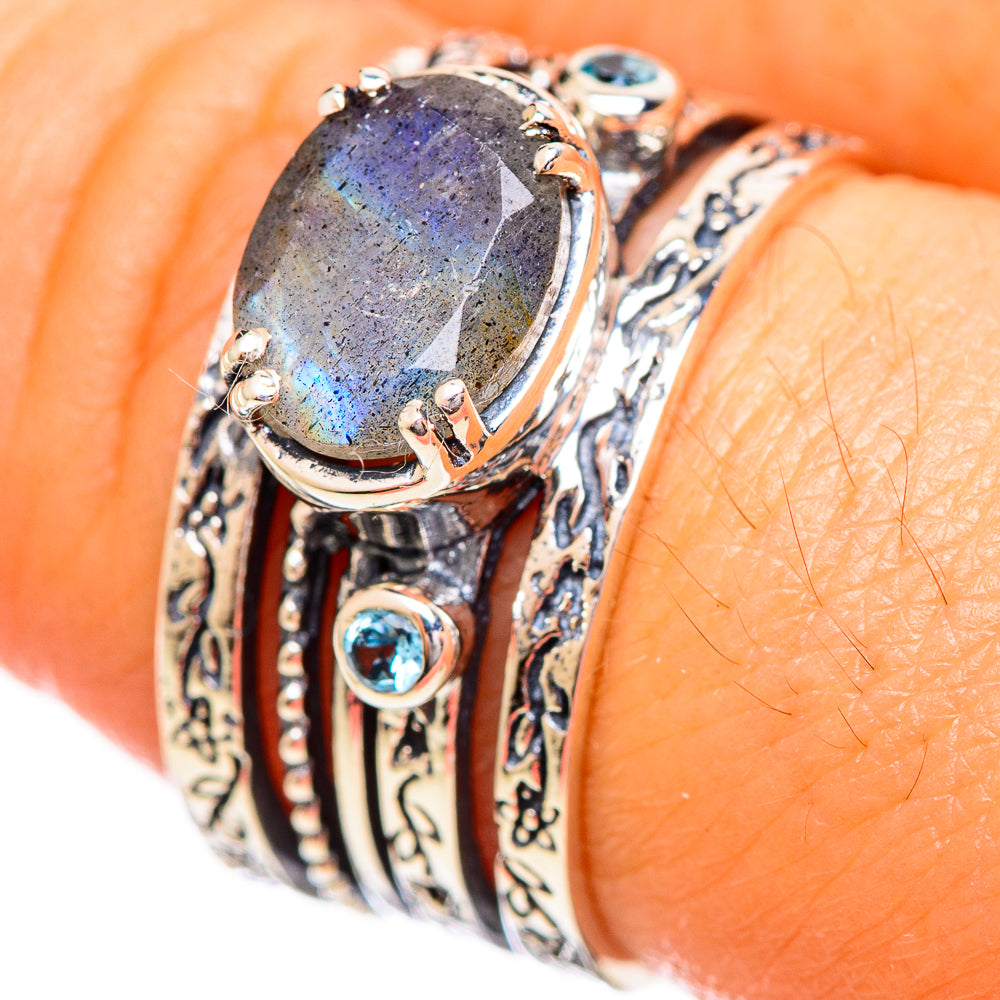 Labradorite Rings handcrafted by Anasilvercos - RING114080