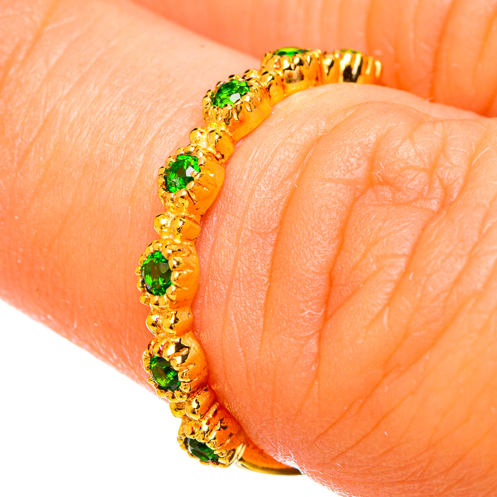 Chrome Diopside Rings handcrafted by Anasilvercos - RING114087
