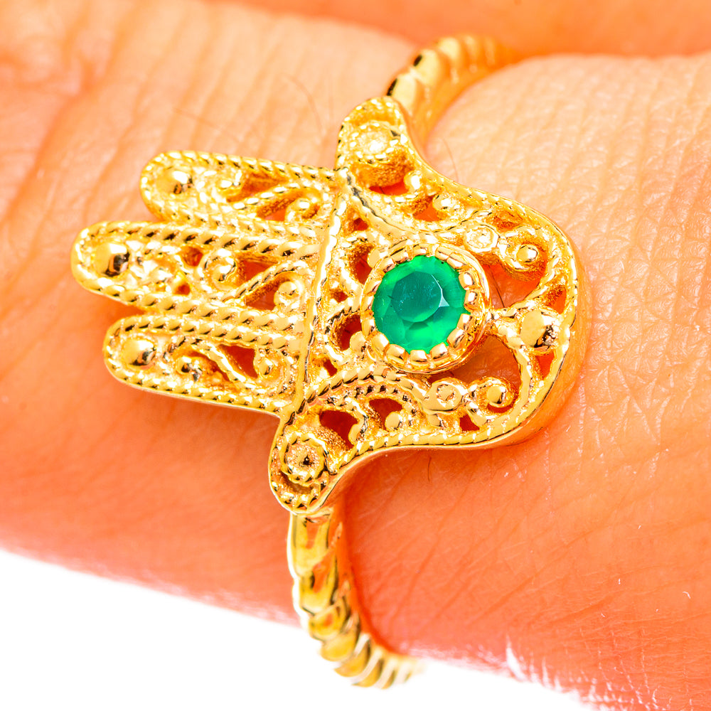 Green Onyx Rings handcrafted by Anasilvercos - RING114088