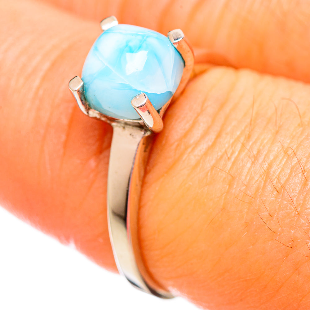 Larimar Rings handcrafted by Anasilvercos - RING114102