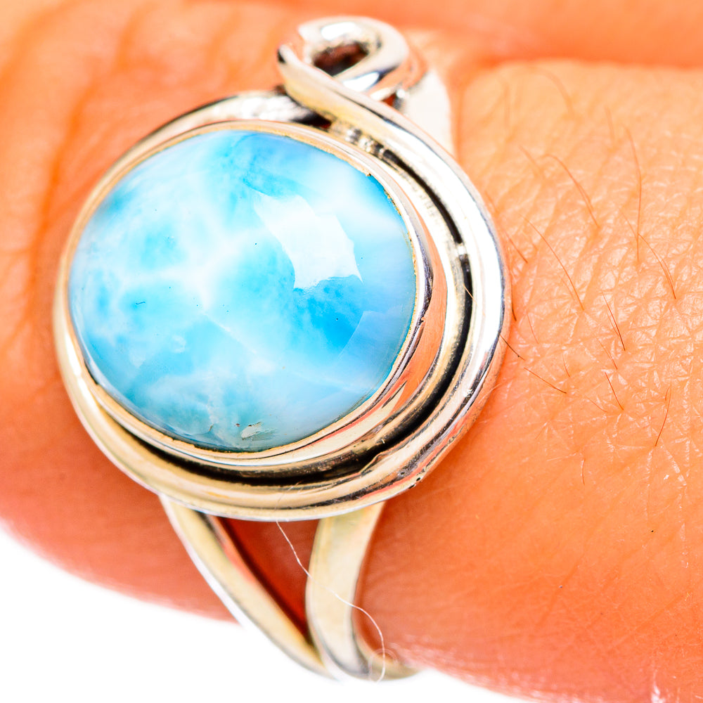Larimar Rings handcrafted by Anasilvercos - RING114104
