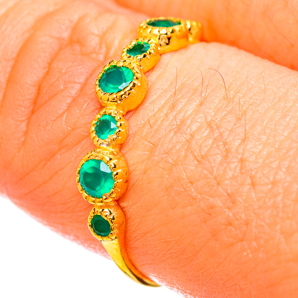 Green Onyx Rings handcrafted by Anasilvercos - RING114110