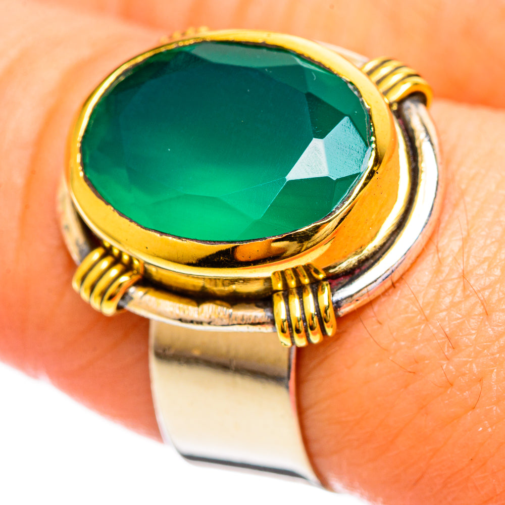 Green Onyx Rings handcrafted by Anasilvercos - RING114115