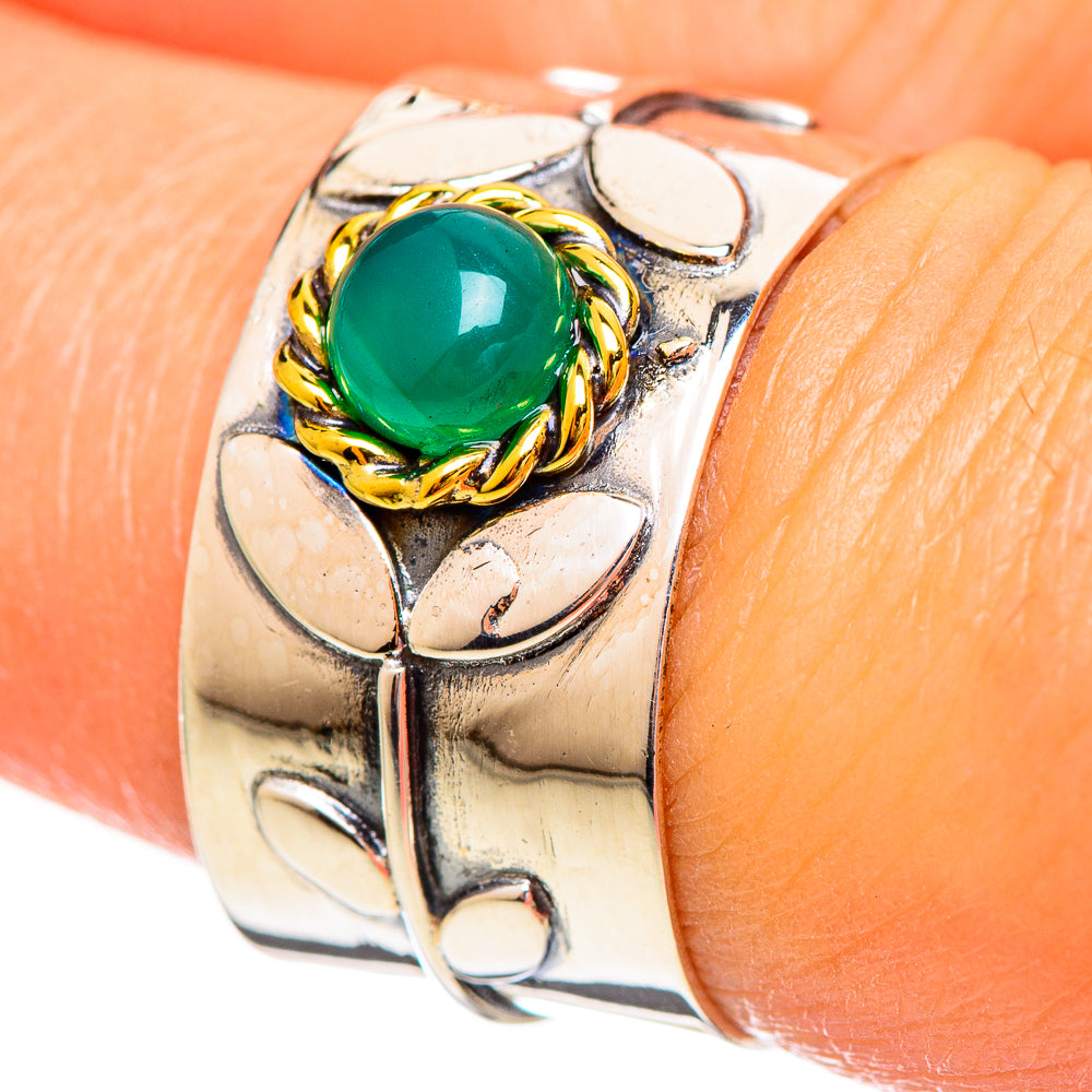 Green Onyx Rings handcrafted by Anasilvercos - RING114118