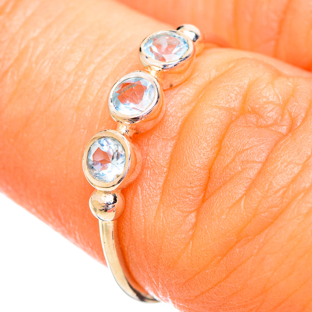 Blue Topaz Rings handcrafted by Anasilvercos - RING114136