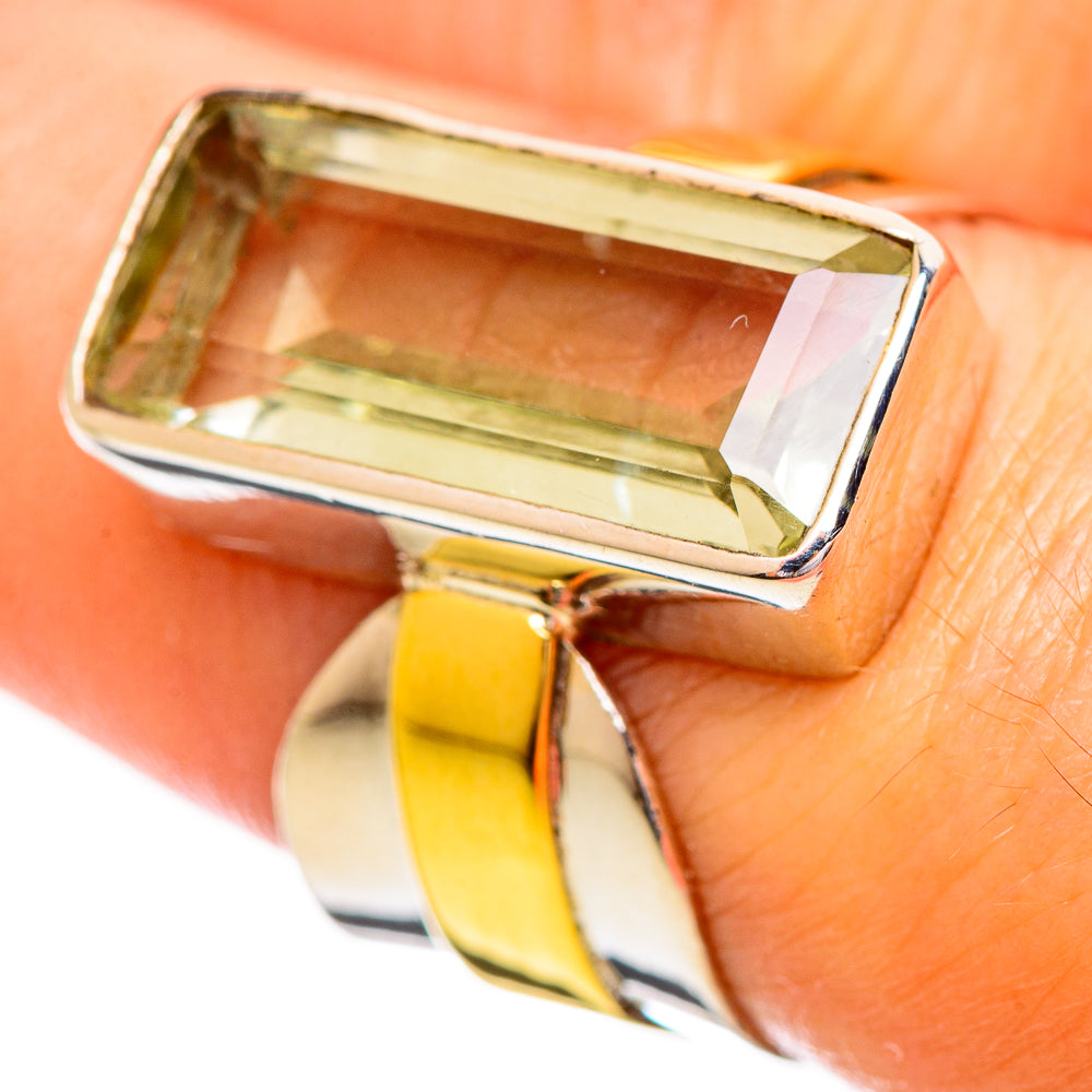 Green Amethyst Rings handcrafted by Anasilvercos - RING114140