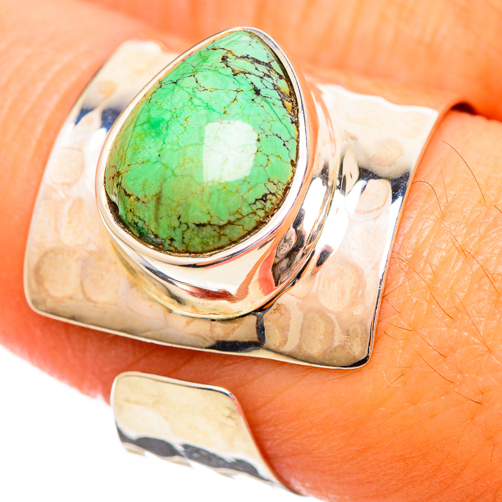 Tibetan Turquoise Rings handcrafted by Anasilvercos - RING114142