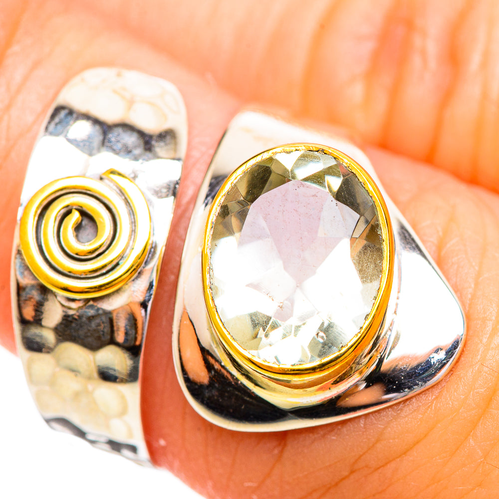 Green Amethyst Rings handcrafted by Anasilvercos - RING114143