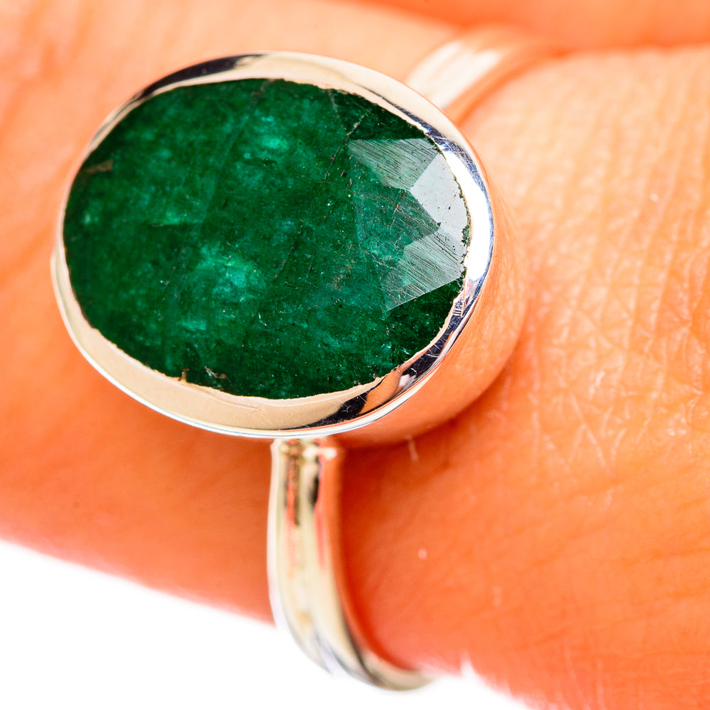Green Sillimanite Rings handcrafted by Anasilvercos - RING114144