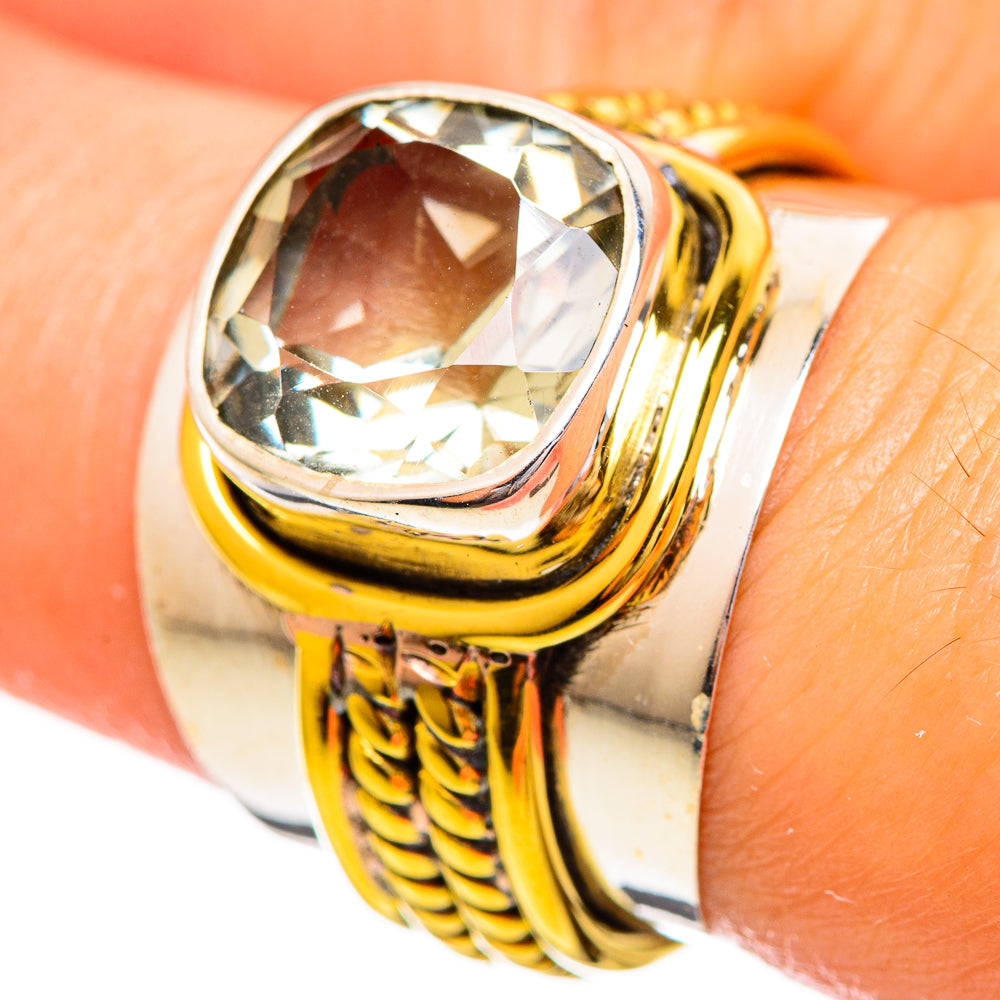 Green Amethyst Rings handcrafted by Anasilvercos - RING114145