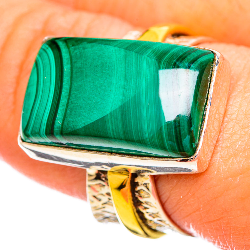 Malachite Rings handcrafted by Anasilvercos - RING114147