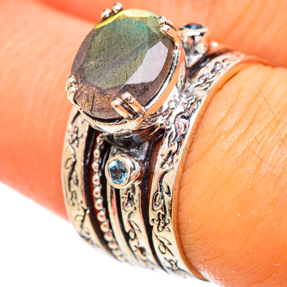 Labradorite Rings handcrafted by Anasilvercos - RING114148