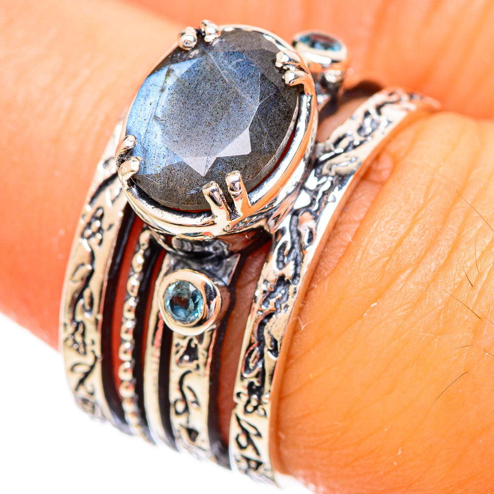 Labradorite Rings handcrafted by Anasilvercos - RING114159