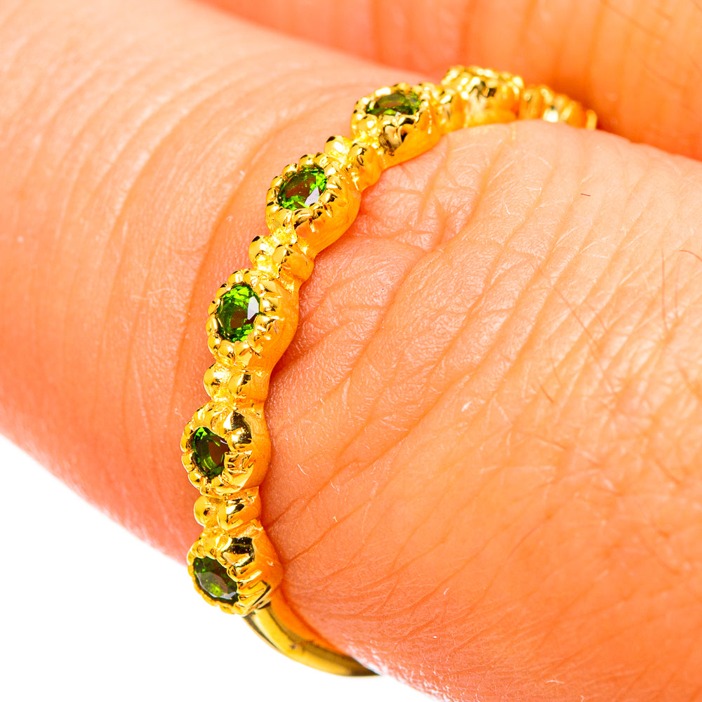 Chrome Diopside Rings handcrafted by Anasilvercos - RING114165