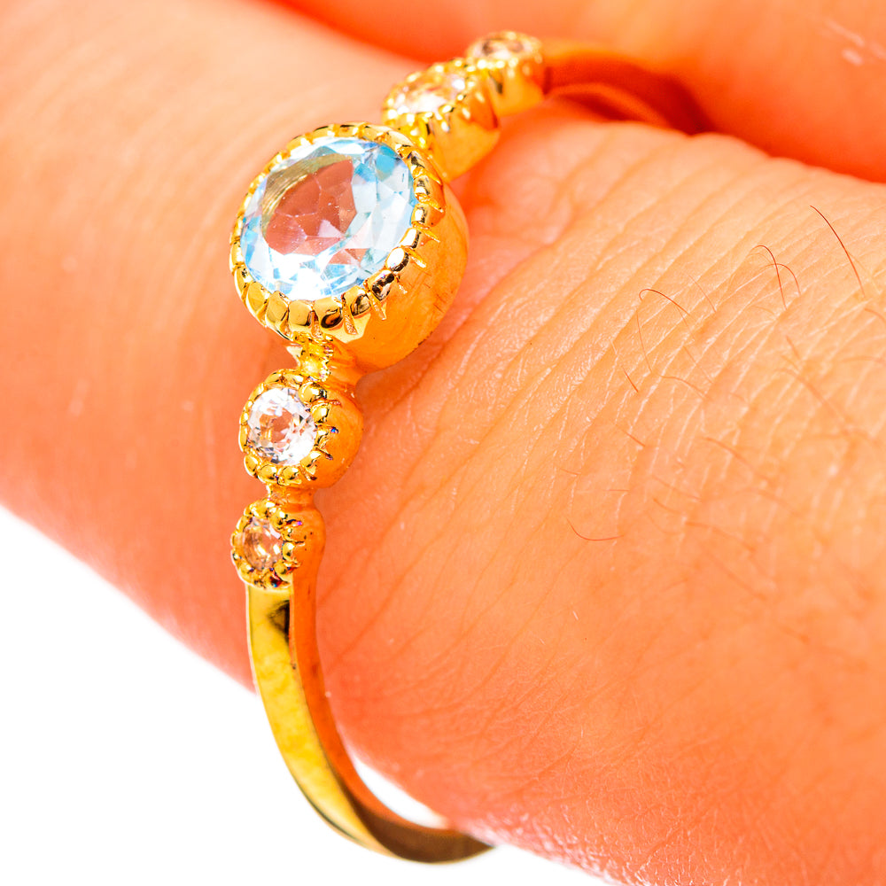 Blue Topaz Rings handcrafted by Anasilvercos - RING114181