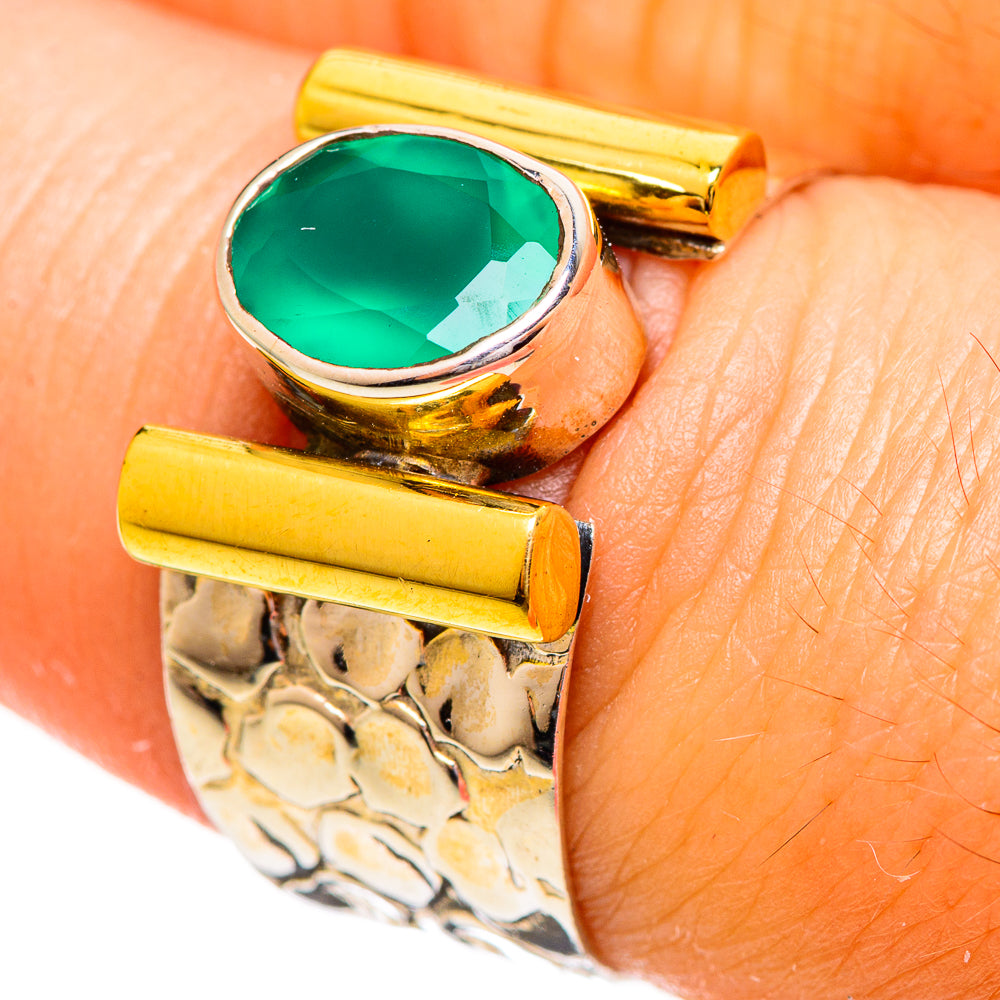 Green Onyx Rings handcrafted by Anasilvercos - RING114185