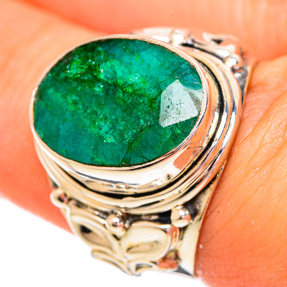 Green Sillimanite Rings handcrafted by Anasilvercos - RING114186