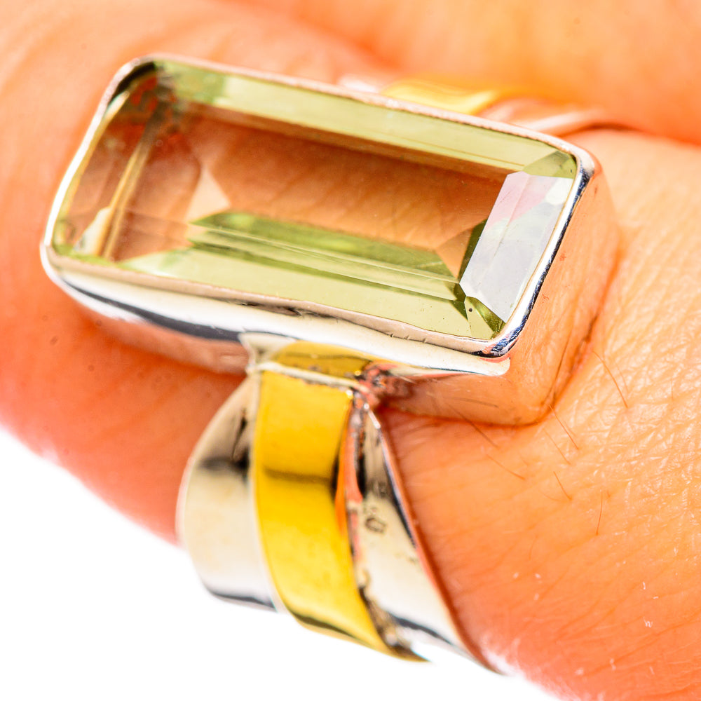 Green Amethyst Rings handcrafted by Anasilvercos - RING114195