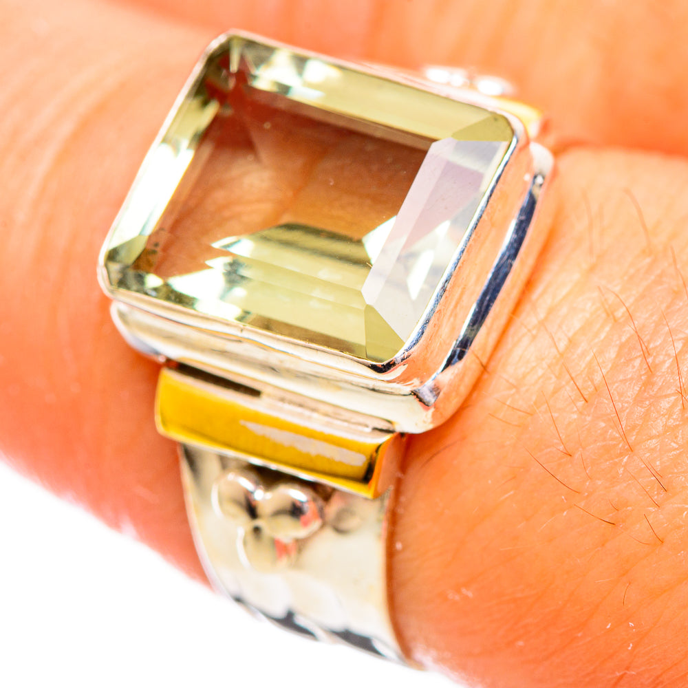 Green Amethyst Rings handcrafted by Anasilvercos - RING114196