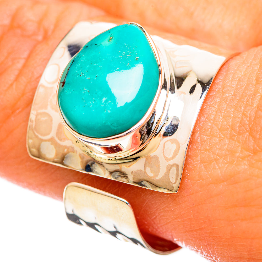 Tibetan Turquoise Rings handcrafted by Anasilvercos - RING114206