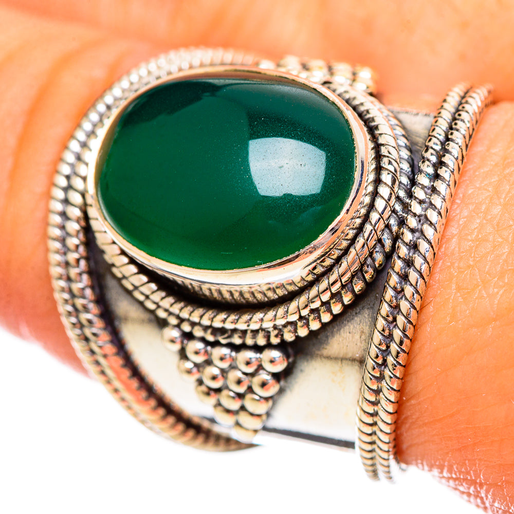 Green Onyx Rings handcrafted by Anasilvercos - RING114219