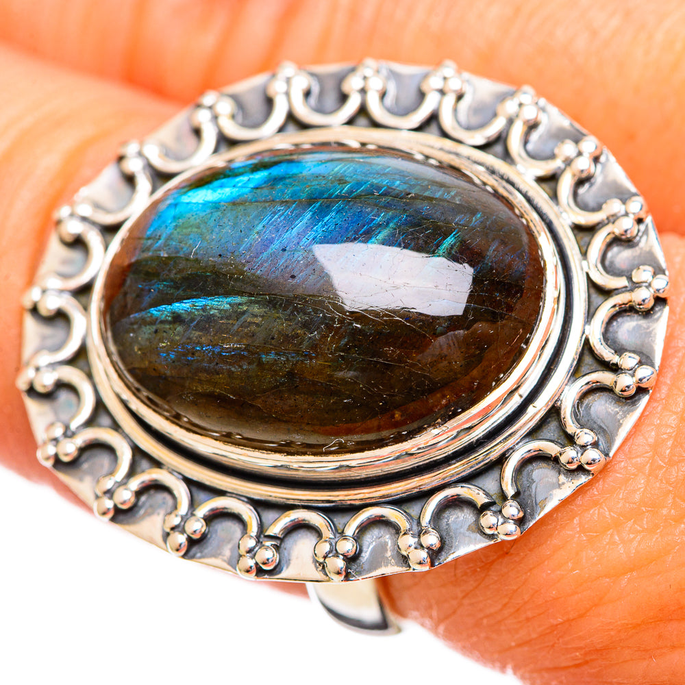 Labradorite Rings handcrafted by Anasilvercos - RING114228