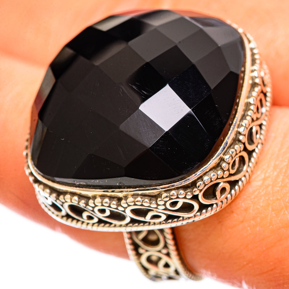 Black Onyx Rings handcrafted by Anasilvercos - RING114230