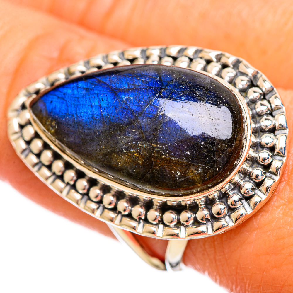 Labradorite Rings handcrafted by Anasilvercos - RING114237