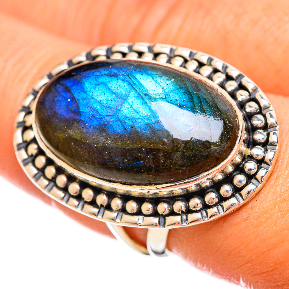 Labradorite Rings handcrafted by Anasilvercos - RING114241