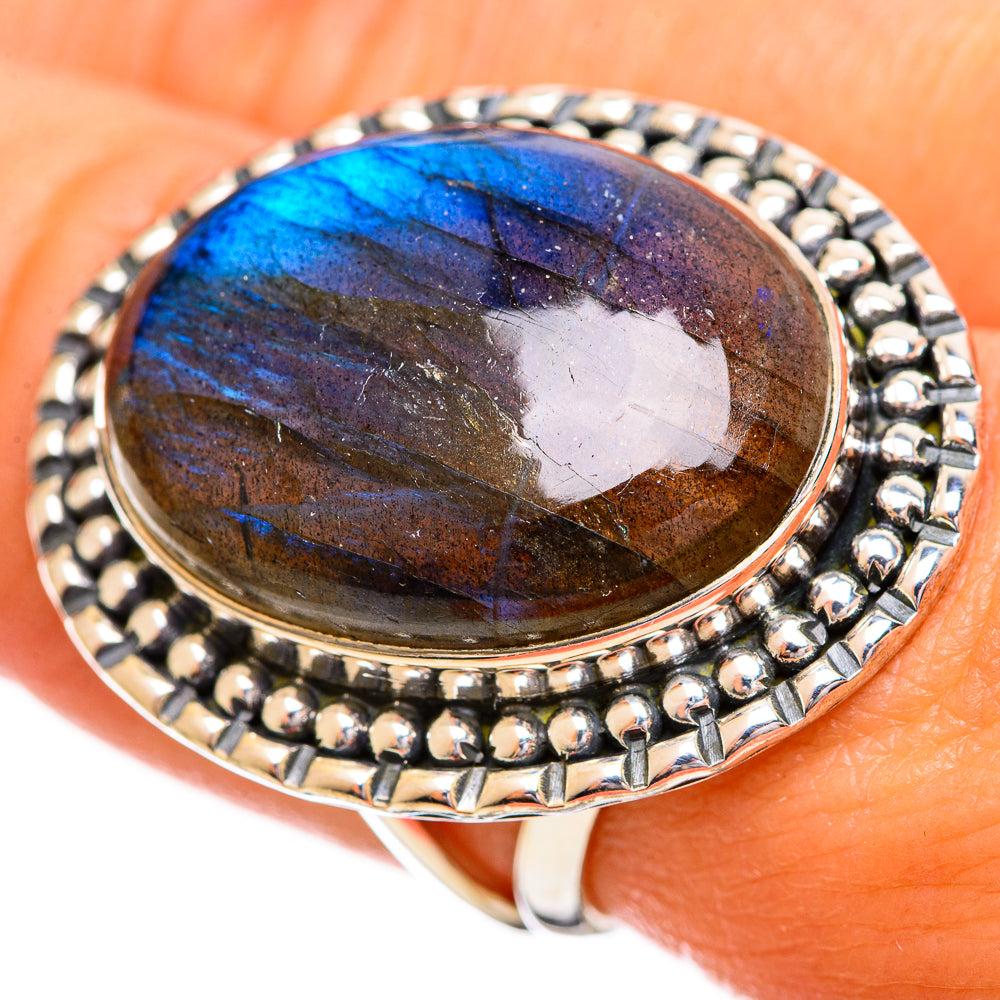 Labradorite Rings handcrafted by Anasilvercos - RING114244