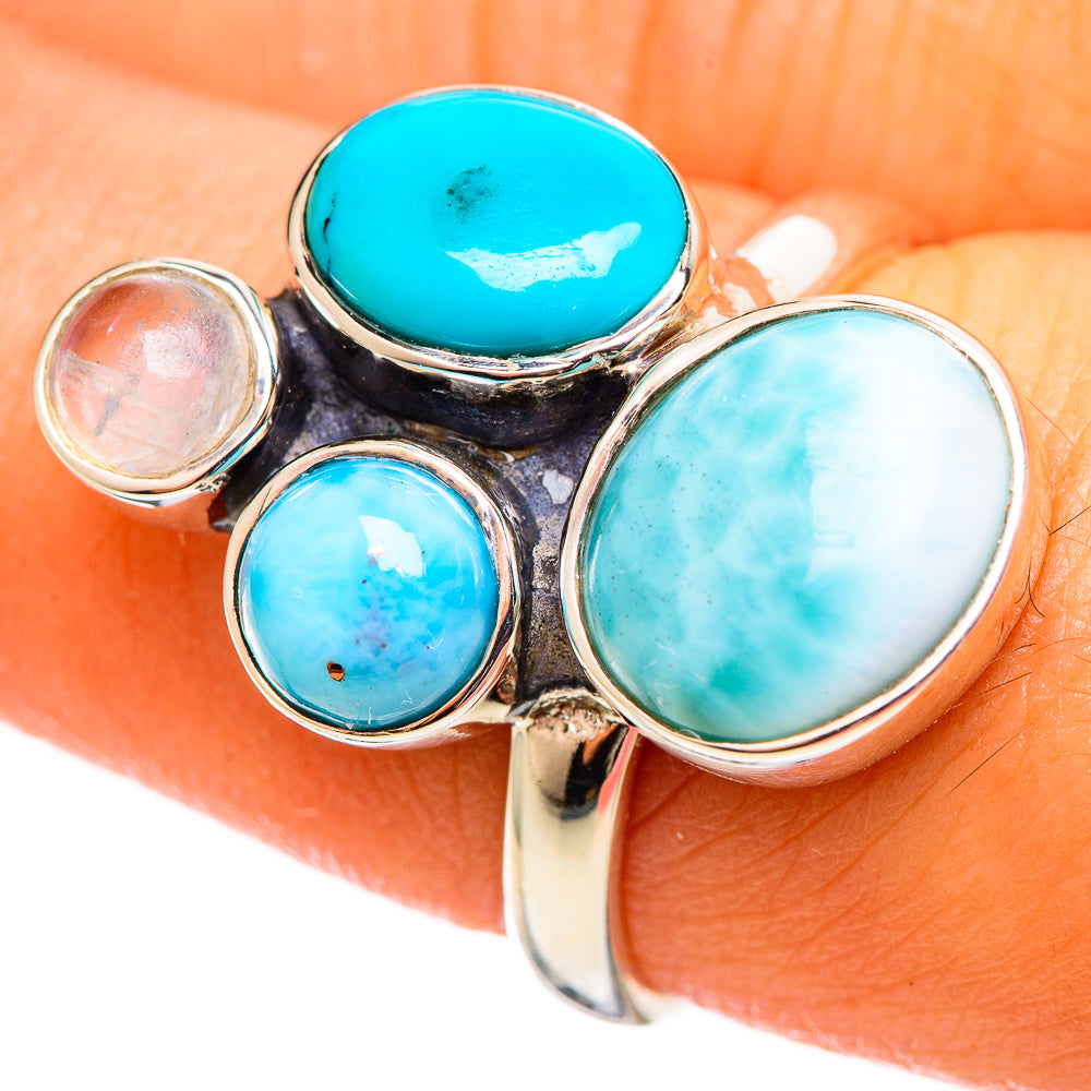Larimar Rings handcrafted by Anasilvercos - RING114246