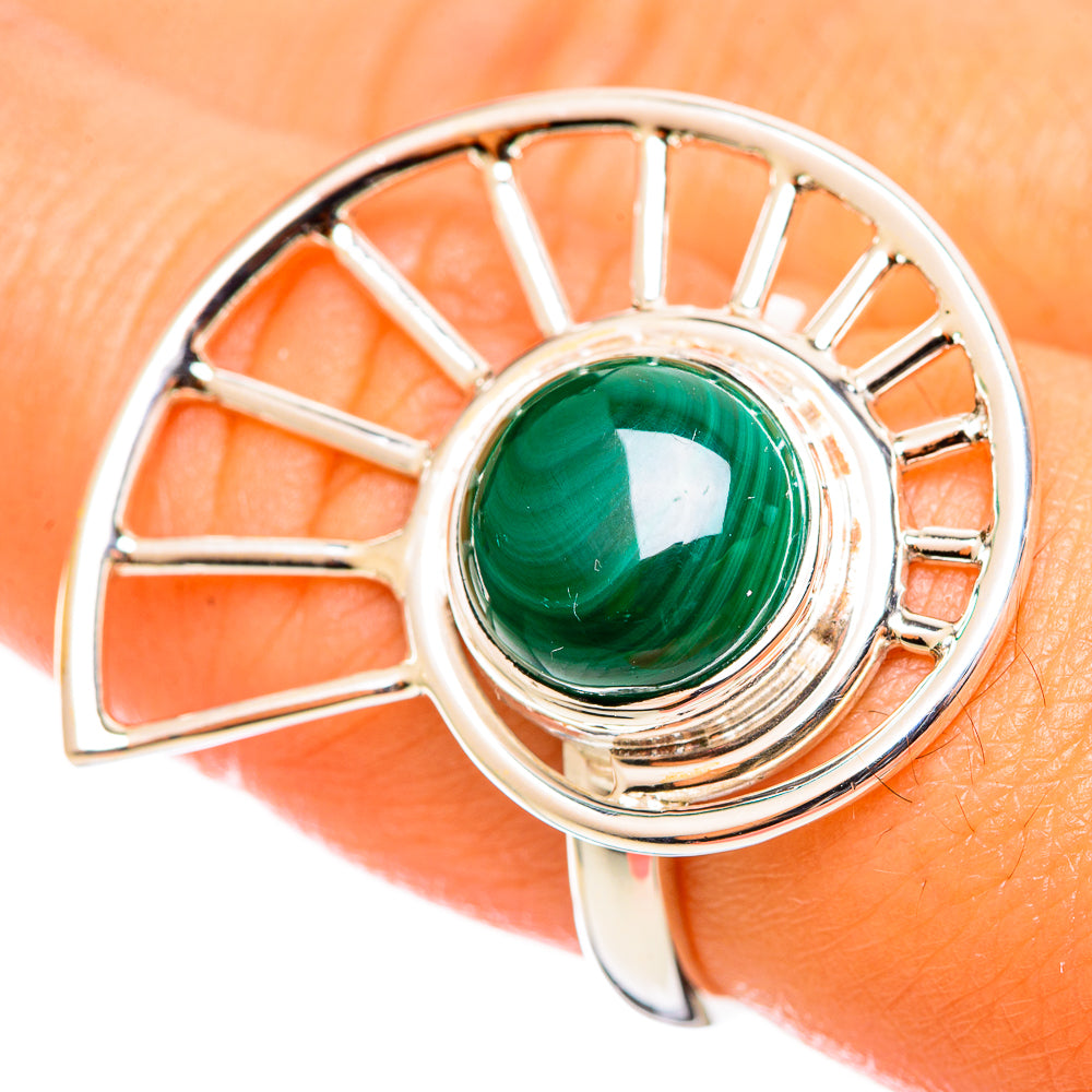 Malachite Rings handcrafted by Anasilvercos - RING114250