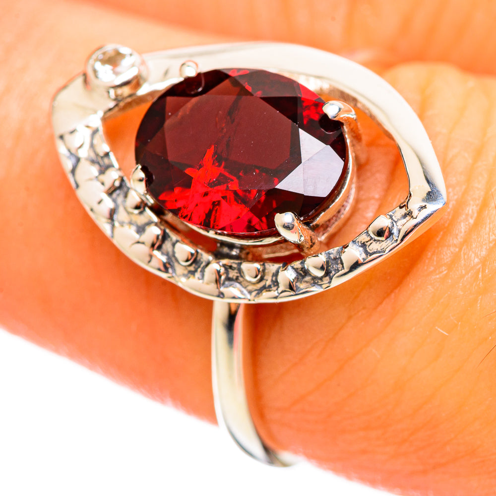 Garnet Rings handcrafted by Anasilvercos - RING114257