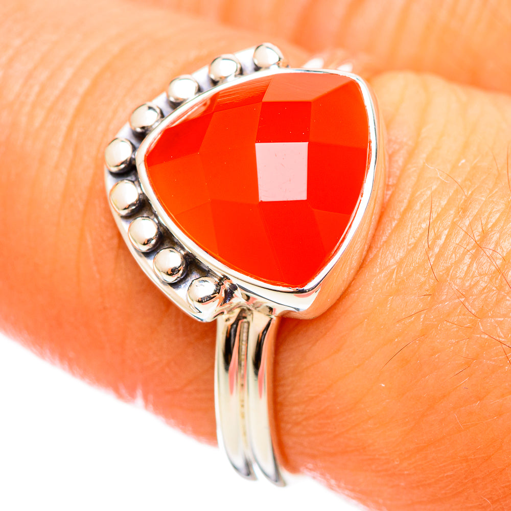 Carnelian Rings handcrafted by Anasilvercos - RING114277
