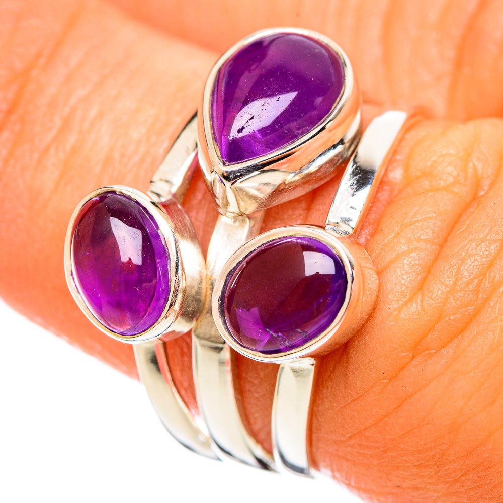 Amethyst Rings handcrafted by Anasilvercos - RING114282