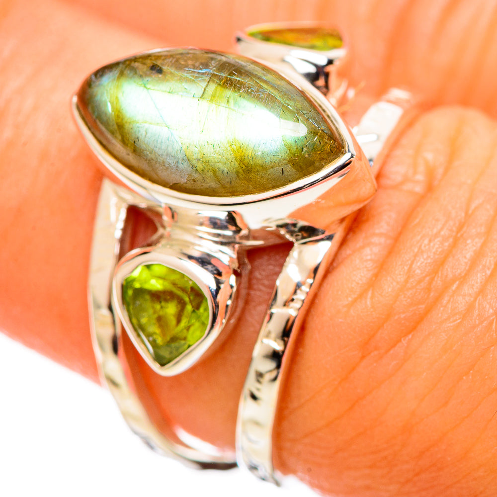 Labradorite Rings handcrafted by Anasilvercos - RING114291