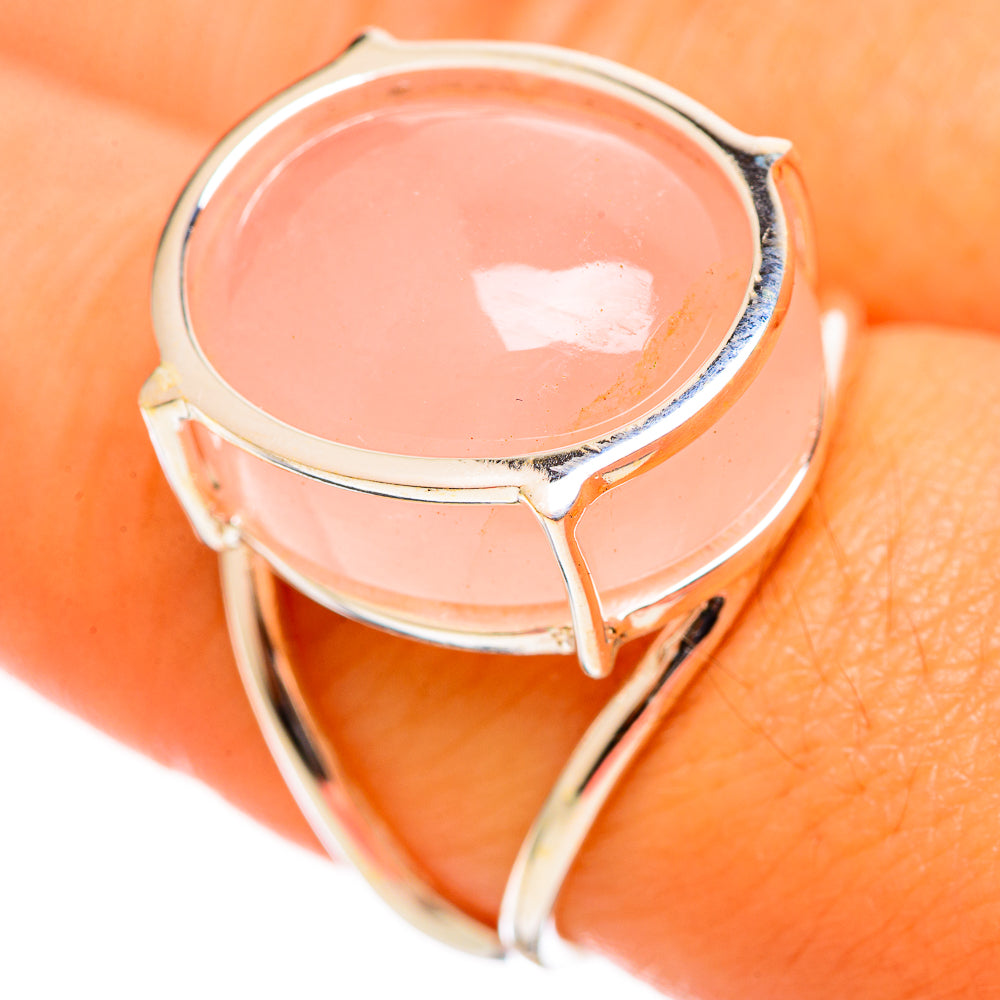 Rose Quartz Rings handcrafted by Anasilvercos - RING114295