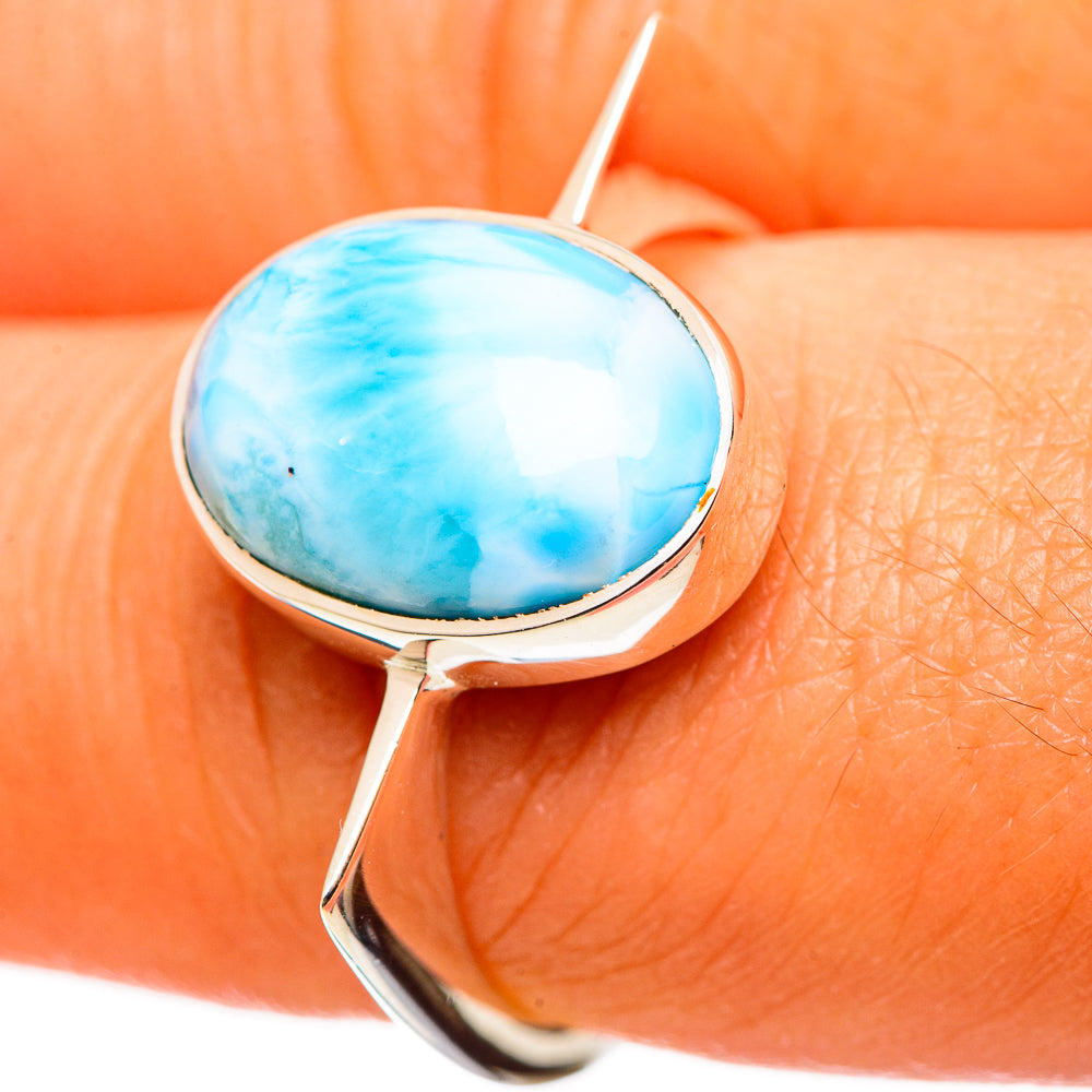 Larimar Rings handcrafted by Anasilvercos - RING114304