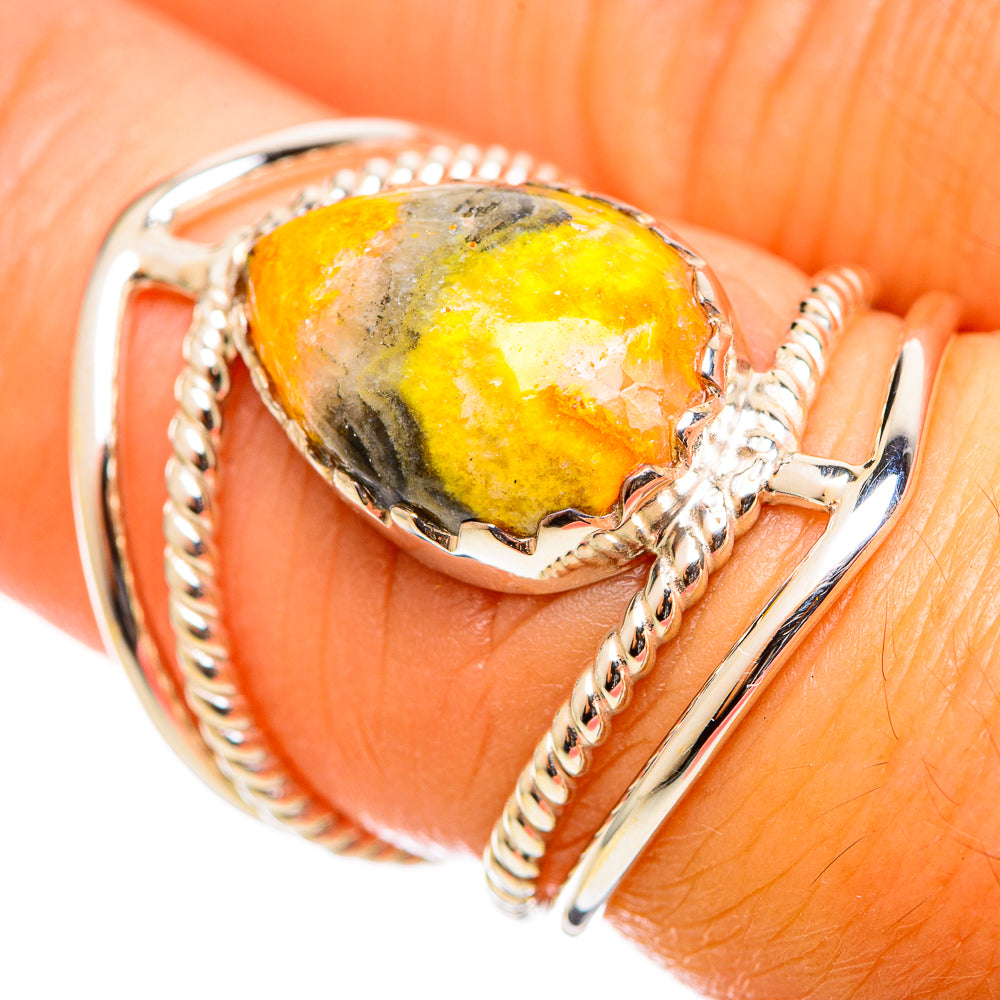 Bumble Bee Jasper Rings handcrafted by Anasilvercos - RING114329